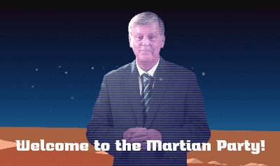 President Haas Welcomes You to the Martian Party